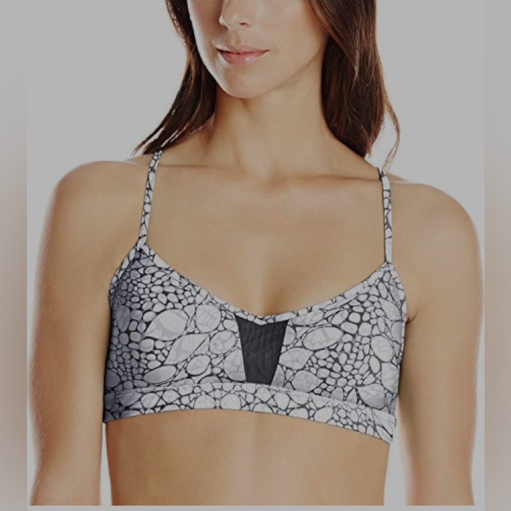 Alo Yoga Black And Gray Sports Bra